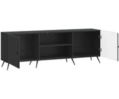 TV staliukas Televizoriaus spintelė 150 x 31 x 50 cm Juoda Apdirbta mediena