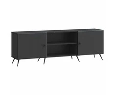 TV staliukas Televizoriaus spintelė Juoda 150 x 31 x 50 cm Apdirbta mediena