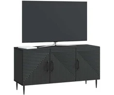 TV staliukas Televizoriaus spintelė Juoda 99 x 34,5 x 50 cm Apdirbta mediena