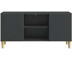 TV staliukas Televizoriaus spintelė 102 x 34,5 x 50 cm Juoda