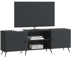 TV staliukas Televizoriaus spintelė Juoda 150 x 31 x 50 cm Apdirbta mediena