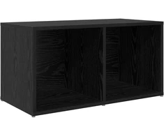 TV staliukas TV spintelių komplektas Juoda 72 x 35 x 37 cm Apdirbta mediena