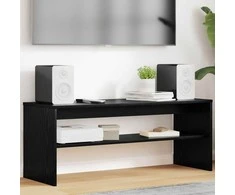 TV staliukas Televizoriaus spintelė Juodas ąžuolas 100 x 35 x 40 cm