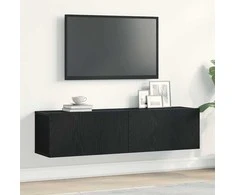 TV staliukas Televizoriaus spintelė, juodas ąžuolas, 120x30x30,5 cm, mediena