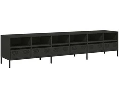 TV staliukas Televizoriaus spintelė, juodas, 202x39x43,5 cm, plienas