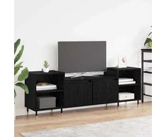 TV staliukas Televizoriaus spintelė Juodas ąžuolas 160 x 35 x 55 cm