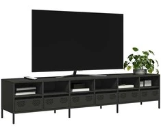TV staliukas Televizoriaus spintelė, juodas, 202x39x43,5 cm, plienas
