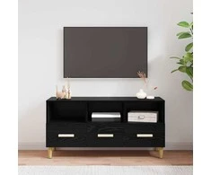TV staliukas Televizoriaus spintelė Juodas ąžuolas 102 x 36 x 50 cm