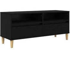 TV staliukas Televizoriaus spintelė Juodas ąžuolas 100 x 34,5 x 44,5 cm