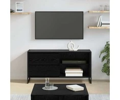TV staliukas Televizoriaus spintelė Juodas ąžuolas 100 x 36 x 49,5 cm