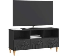 TV staliukas Televizoriaus spintelė Juodas 102 x 34,5 x 50 cm