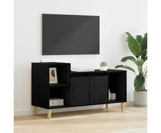 TV staliukas Televizoriaus spintelė Juodas ąžuolas 100 x 35 x 55 cm