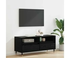 TV staliukas Televizoriaus spintelė Juodas ąžuolas 100 x 34,5 x 44,5 cm
