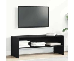 TV staliukas televizoriaus spintelė juodas ąžuolas 100x40x40 cm