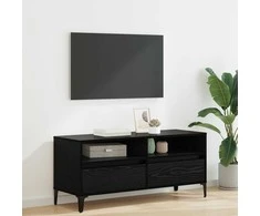 TV staliukas Televizoriaus spintelė Juodas ąžuolas 100 x 34,5 x 44,5 cm