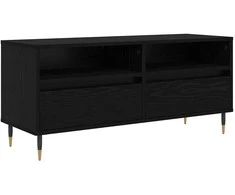TV staliukas Televizoriaus spintelė Juodas ąžuolas 100 x 34,5 x 44,5 cm