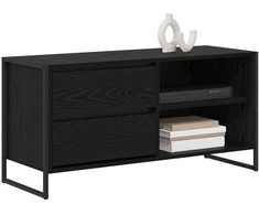 TV staliukas Televizoriaus spintelė Juodas ąžuolas 100 x 36 x 49,5 cm