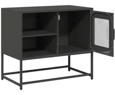 TV staliukas Televizoriaus spintelė, juodos spalvos, 68x39x60,5cm, plienas