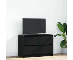 TV staliukas Televizoriaus spintelė, juodos spalvos, 80x35x54 cm, mediena