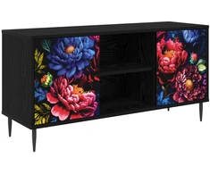 TV staliukas Televizoriaus spintelė KIEL 102 x 33 x 51 cm Juodojo ąžuolo