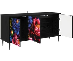 TV staliukas Televizoriaus spintelė KIEL 102 x 33 x 51 cm Juodojo ąžuolo