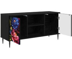 TV staliukas Televizoriaus spintelė KIEL 102 x 33 x 51 cm Juodojo ąžuolo