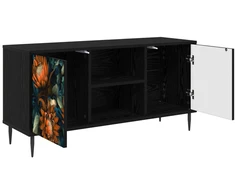 TV staliukas Televizoriaus spintelė LOCHEM 102 x 33 x 51 cm Juodojo ąžuolo