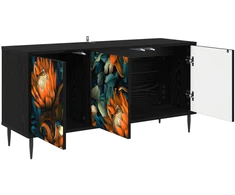 TV staliukas Televizoriaus spintelė LOCHEM 102 x 33 x 51 cm Juodojo ąžuolo