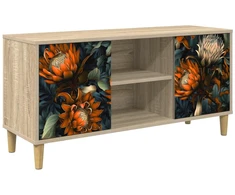 TV staliukas Televizoriaus spintelė LOCHEM 102 x 33 x 50 cm Sonoma ąžuolo