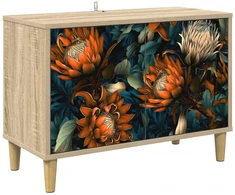TV staliukas Televizoriaus spintelė LOCHEM 69 x 33 x 50 cm Sonoma ąžuolo
