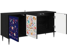 TV staliukas Televizoriaus spintelė MAINZ 102 x 33 x 51 cm Juodojo ąžuolo