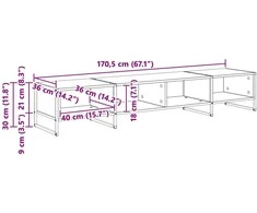 TV staliukas Televizoriaus spintelė 170.5 x 36 x 30.5 cm Meistrų ąžuolas