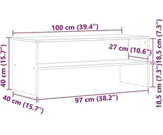 TV staliukas televizoriaus spintelė Old Wood 100x40x40 cm Engineered Wood