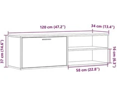 TV staliukas televizoriaus spintelė Old Wood 120x34x37 cm Engineered Wood
