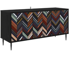 TV staliukas Televizoriaus spintelė OMMEN 102 x 33 x 51 cm Juodojo ąžuolo