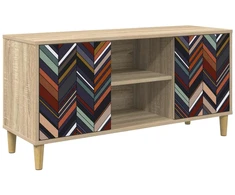 TV staliukas Televizoriaus spintelė OMMEN 102 x 33 x 50 cm Sonoma ąžuolo