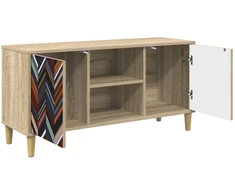 TV staliukas Televizoriaus spintelė OMMEN 102 x 33 x 50 cm Sonoma ąžuolo
