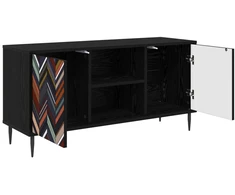 TV staliukas Televizoriaus spintelė OMMEN 102 x 33 x 51 cm Juodojo ąžuolo