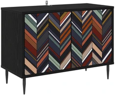 TV staliukas Televizoriaus spintelė OMMEN 69 x 33 x 50,5 cm Juodojo ąžuolo