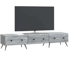 TV staliukas Televizoriaus spintelė Pilka sonoma ąžuolo 147 x 34,5 x 30 cm