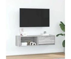 TV staliukas Televizoriaus spintelė, pilka ąžuolo, 100x31x25,5 cm, mediena