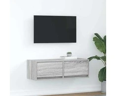 TV staliukas Televizoriaus spintelė, pilka ąžuolo, 80x31x25,5 cm, mediena