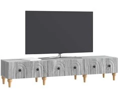 TV staliukas Televizoriaus spintelė Pilka sonoma ąžuolo 147 x 34,5 x 30 cm