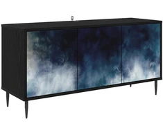TV staliukas Televizoriaus spintelė RAALTE 102 x 33 x 51 cm Juodojo ąžuolo
