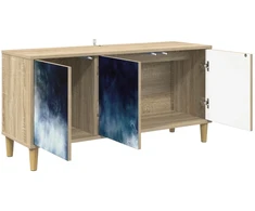 TV staliukas Televizoriaus spintelė RAALTE 102 x 33 x 50 cm Sonoma ąžuolo