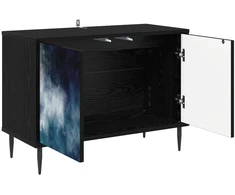 TV staliukas Televizoriaus spintelė RAALTE 69 x 33 x 50,5 cm Juodojo ąžuolo