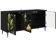 TV staliukas Televizoriaus spintelė RHENEN 102 x 33 x 51 cm Juodojo ąžuolo