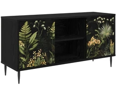 TV staliukas Televizoriaus spintelė RHENEN 102 x 33 x 51 cm Juodojo ąžuolo