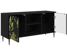 TV staliukas Televizoriaus spintelė RHENEN 102 x 33 x 51 cm Juodojo ąžuolo