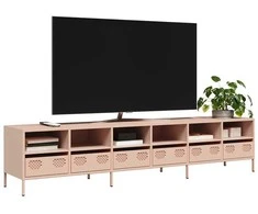 TV staliukas Televizoriaus spintelė, rožinės, 202x39x43,5 cm, plienas